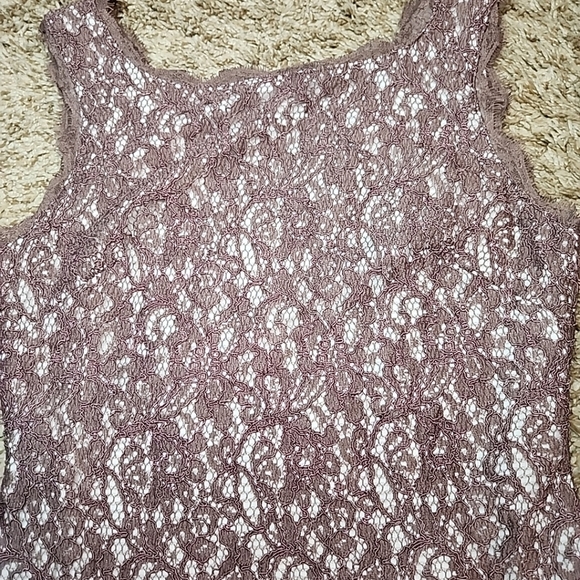 Adrianna Papell Blue Lace Floral Bateau Neck Sheath Dress Sz 6 - Picture 4 of 15